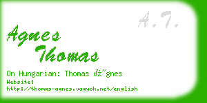 agnes thomas business card